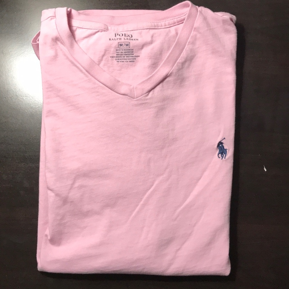 Polo V Neck tee short sleeve Size Medium